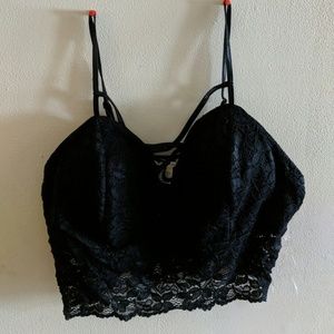 Black lace bralette